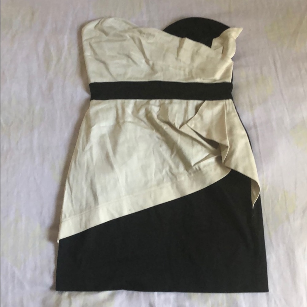 Strapless mini dress